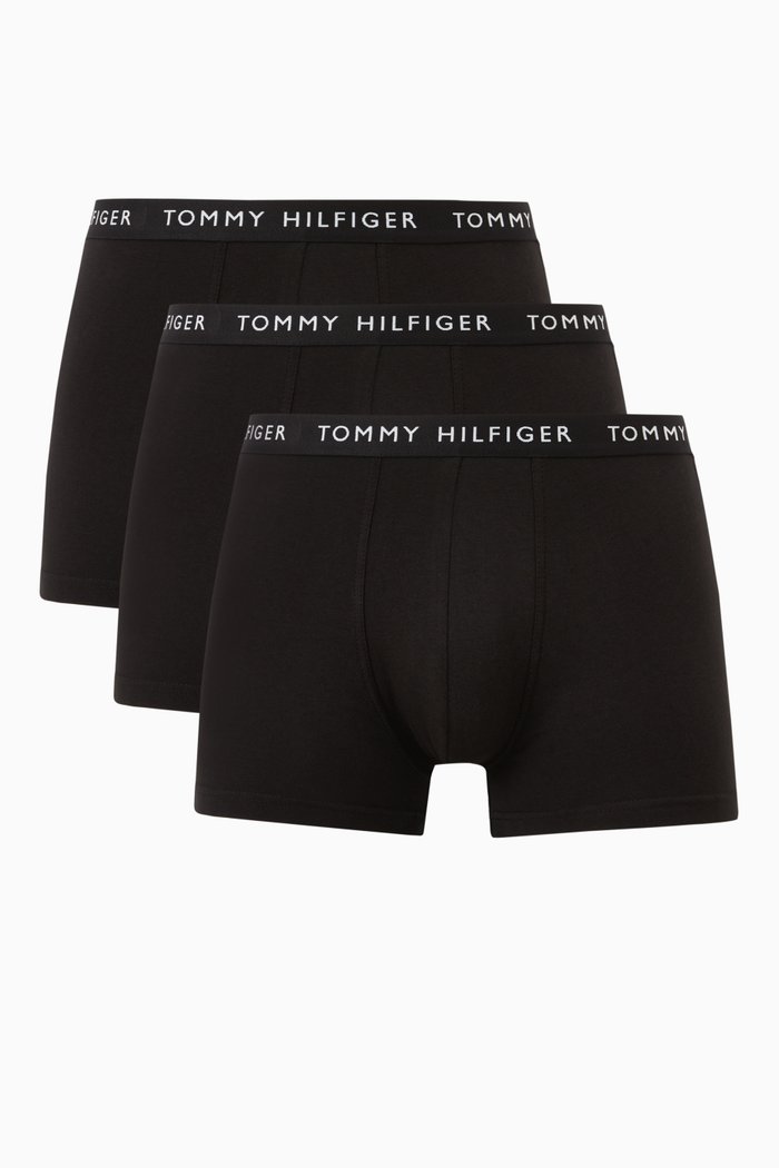 

Essential Logo Trunks in Recycled & Organic Cotton Blend, Set of 3, Black