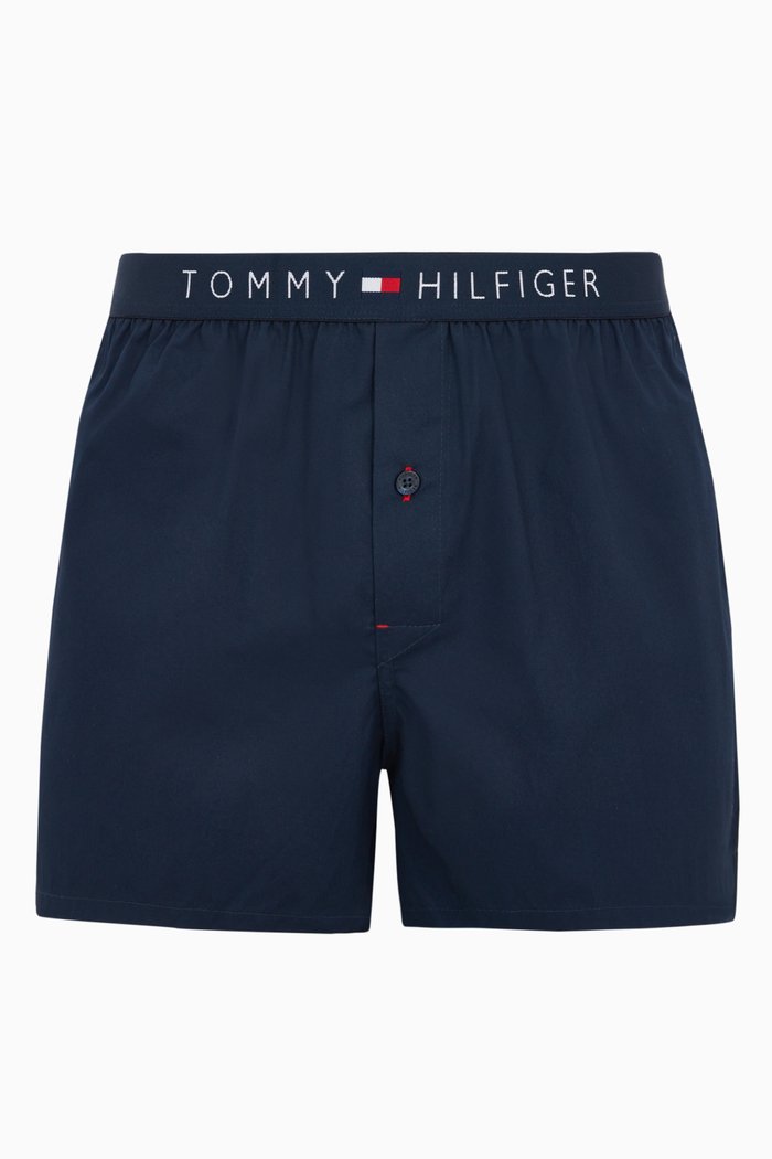 Smart Boxers in Cotton Poplin, Blue