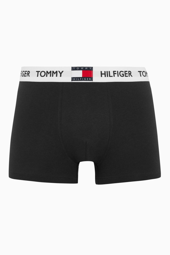 Logo Trunks in Organic Cotton, Black