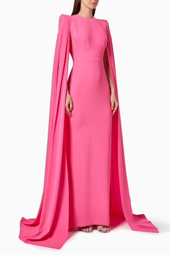 

Alder Satin Crepe Column Gown, Pink