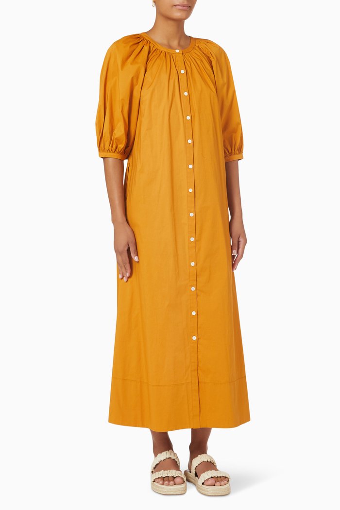 

Vincent Dress in Cotton Poplin, Yellow