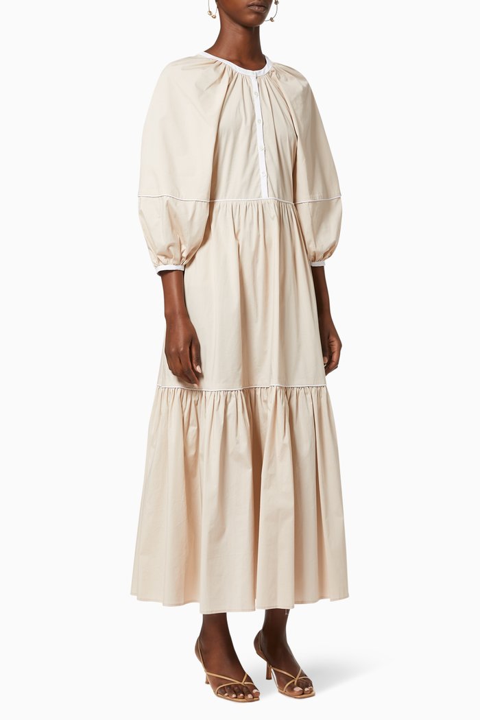 

Demi Dress in Vegan Leather, Neutral