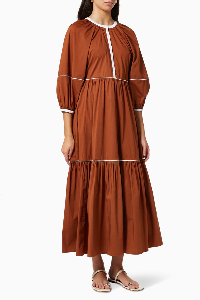 

Demi Dress in Cotton, Brown