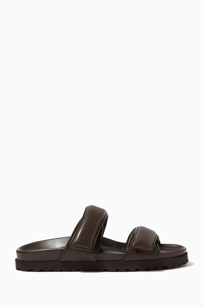 

x Pernille Teisbaek Perni 11 Platform Sandals in Leather, Brown