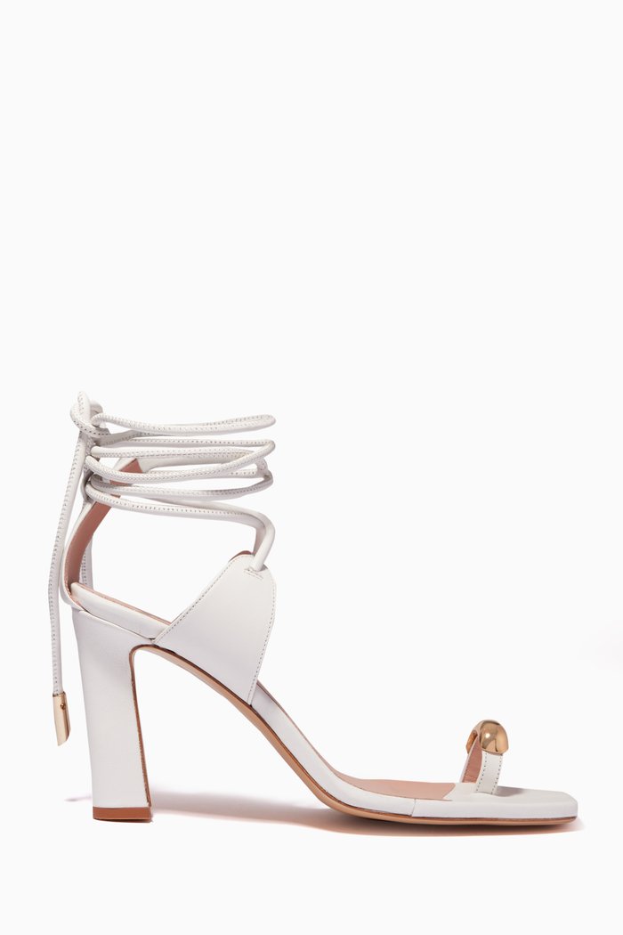

Foen High Heel 85 Sandals in Leather, White