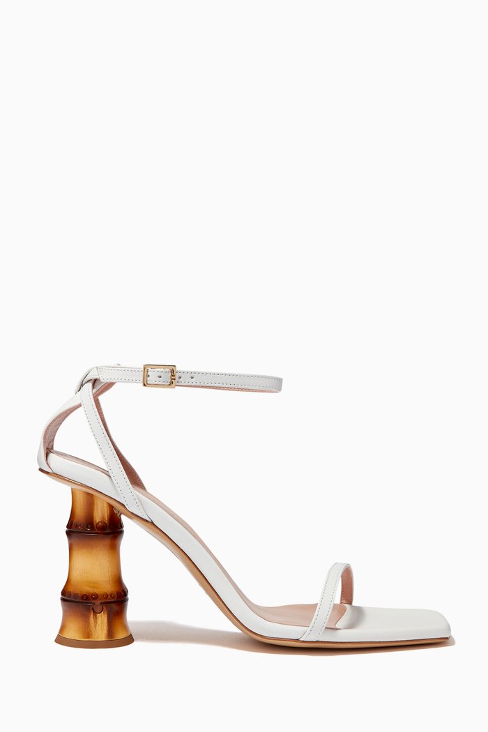

Bacio High Heel Sandals in Leather, White