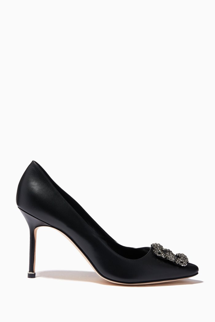 

Hangisi 90 Pumps in Calf Leather, Black