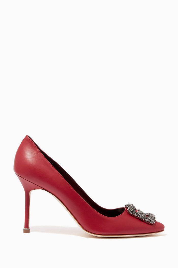

Hangisi 90 Pumps in Calf Leather, Red