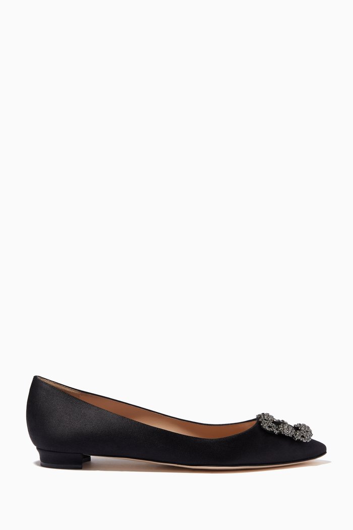 

Hangisimu Flats in Satin, Black