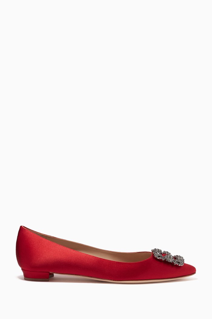 

Hangisimu Flats in Satin, Red