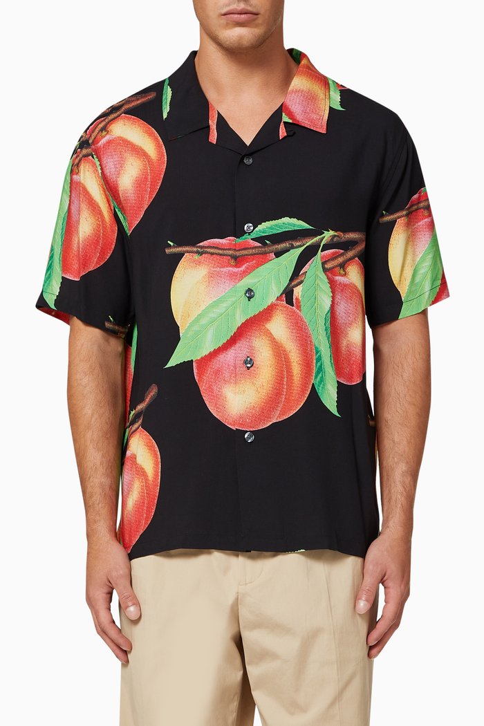 

Peach Rayon Shirt, Black