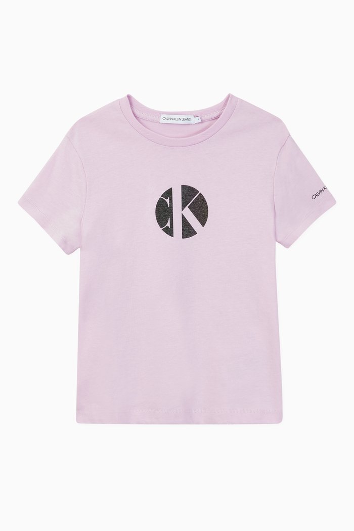 

Circle Monogram Organic Cotton T-Shirt, Purple