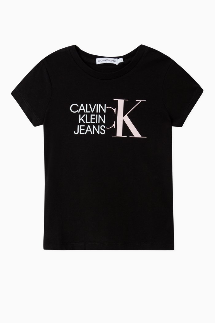 

Slim Logo T-shirt in Organic Cotton, Black