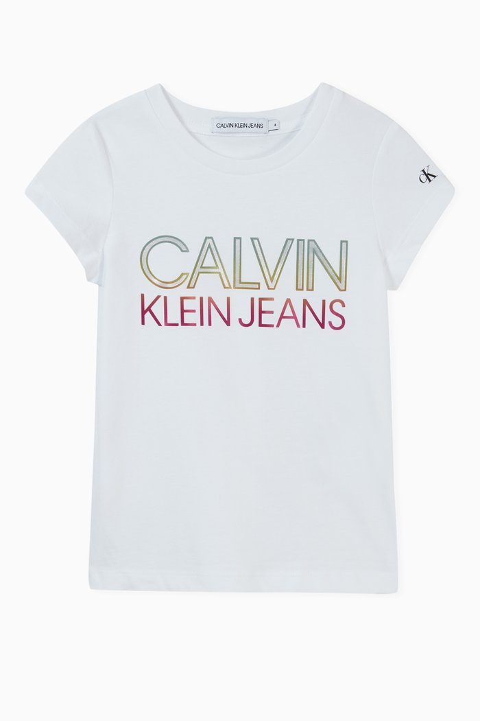 

Gradient Logo T-shirt in Organic Cotton Jersey, White