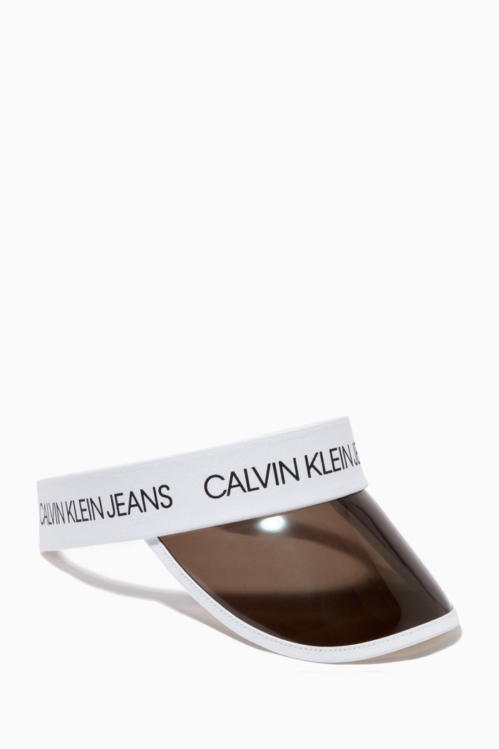 

Logo Sports Visor in Transparent Plastic, Black