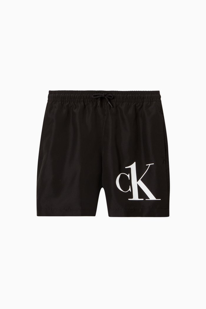 

CK One Swim Shorts in Recycled Polyester, Black