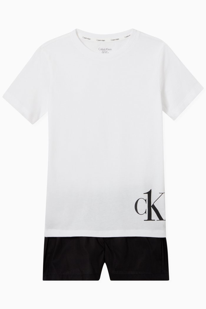 

Pyjama Set in Organic Cotton Jersey, White