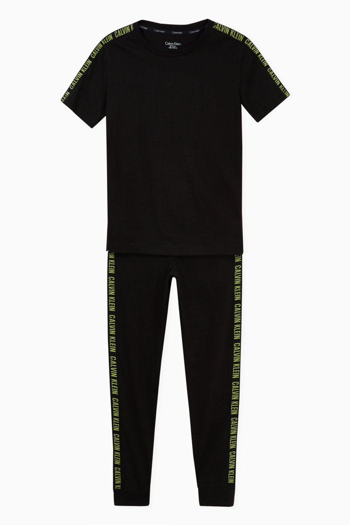

Pyjama Set in Organic Cotton Jersey, Black