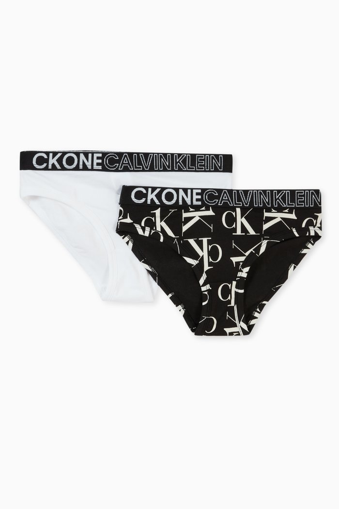Two Pack Bikini Briefs in Stretch Organic Cotton, Multicolour