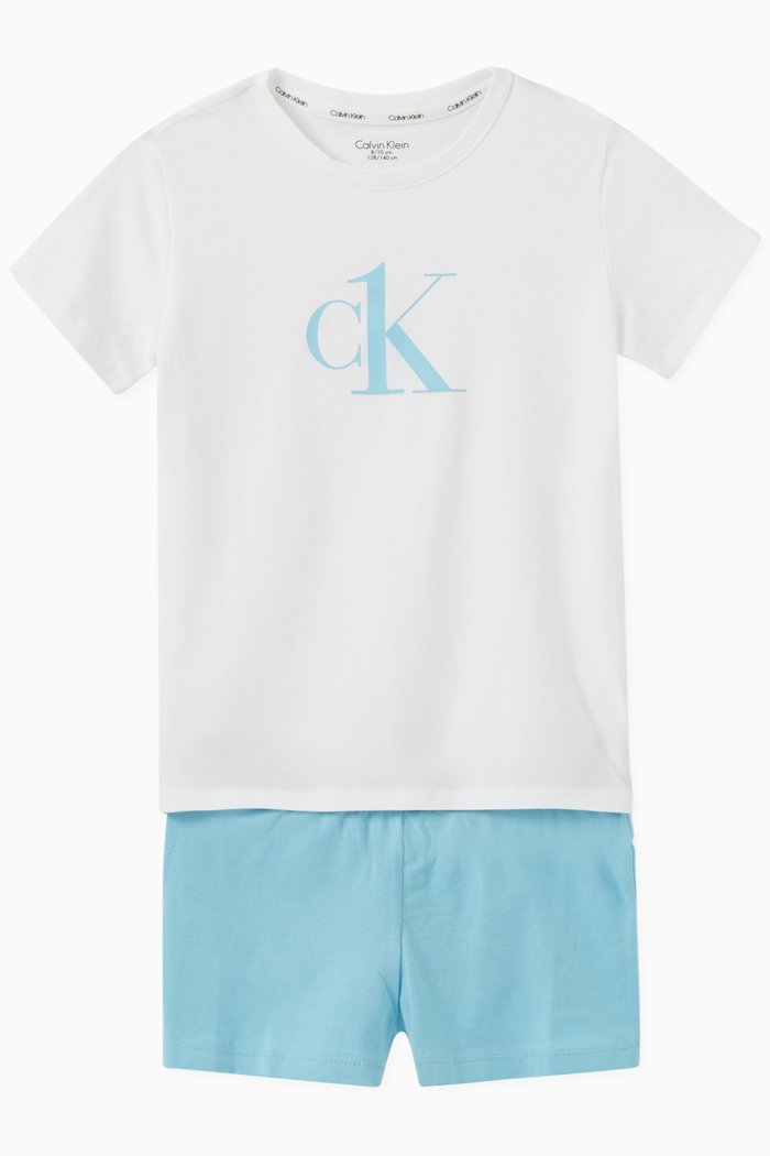 

Pyjama Set in Stretch Organic Cotton, White