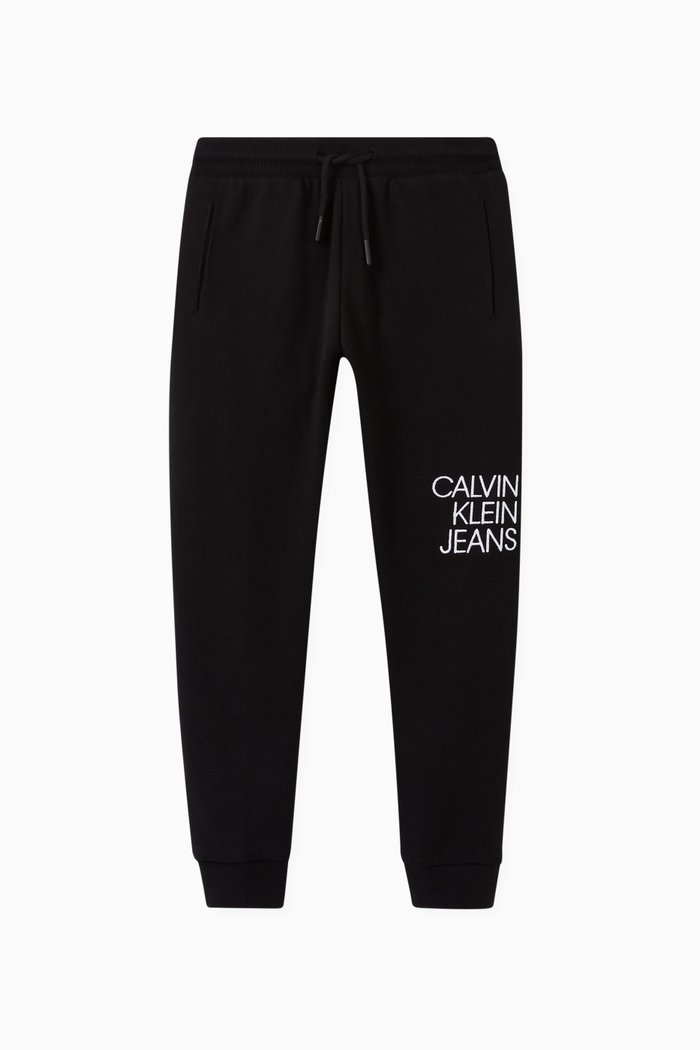 

Logo Sweatpants in Organic Cotton Terry, Black