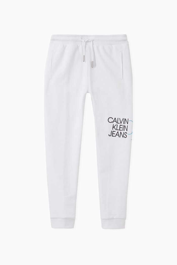 

Logo Sweatpants in Organic Cotton Terry, White