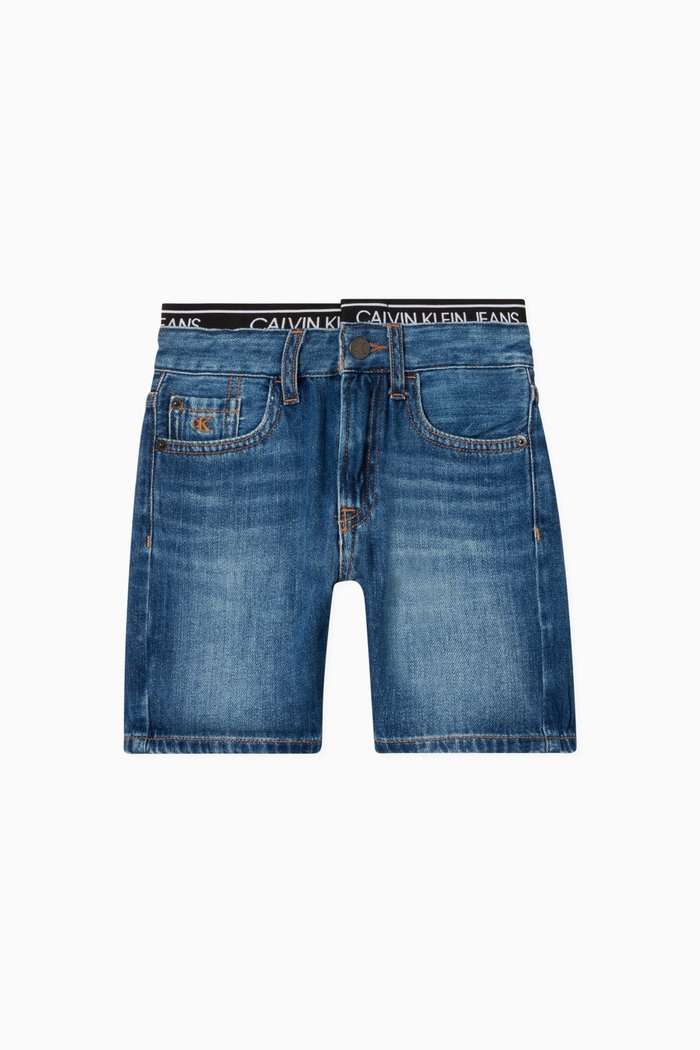 

Logo Shorts in Denim, Blue