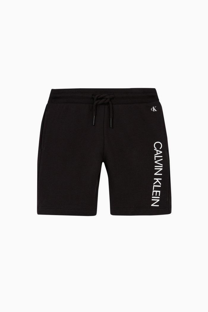 

Institutional Logo Shorts in Organic Cotton Terry, Black
