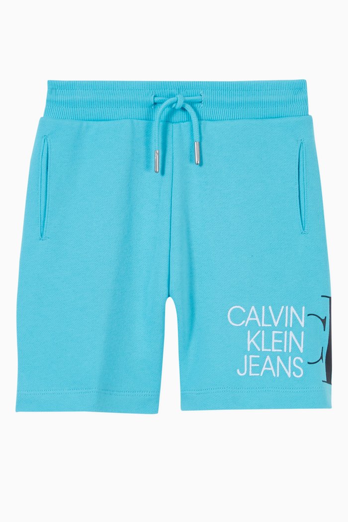 

Logo Jogger Shorts in Organic Cotton, Blue