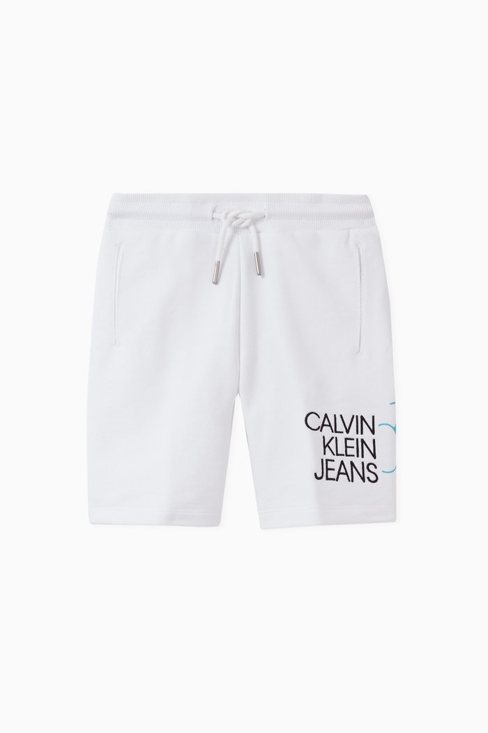 

Logo Jogger Shorts in Organic Cotton, White