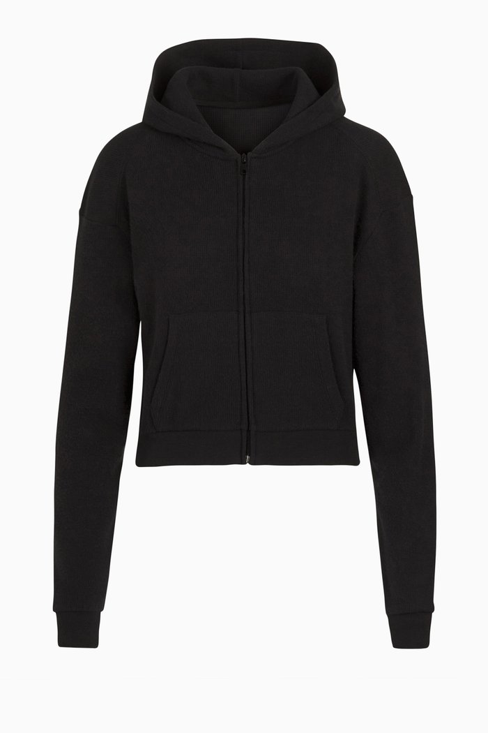 

Waffle Hoodie, Black