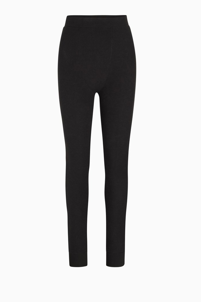 

Waffle Leggings, Black
