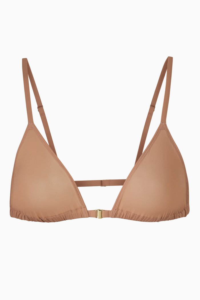 

Jelly Sheer Triangle Bralette, Brown