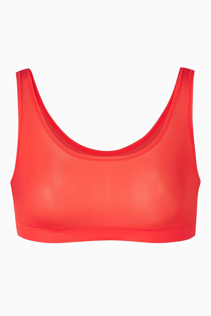 

Jelly Sheer Scoop Neck Bralette, Pink