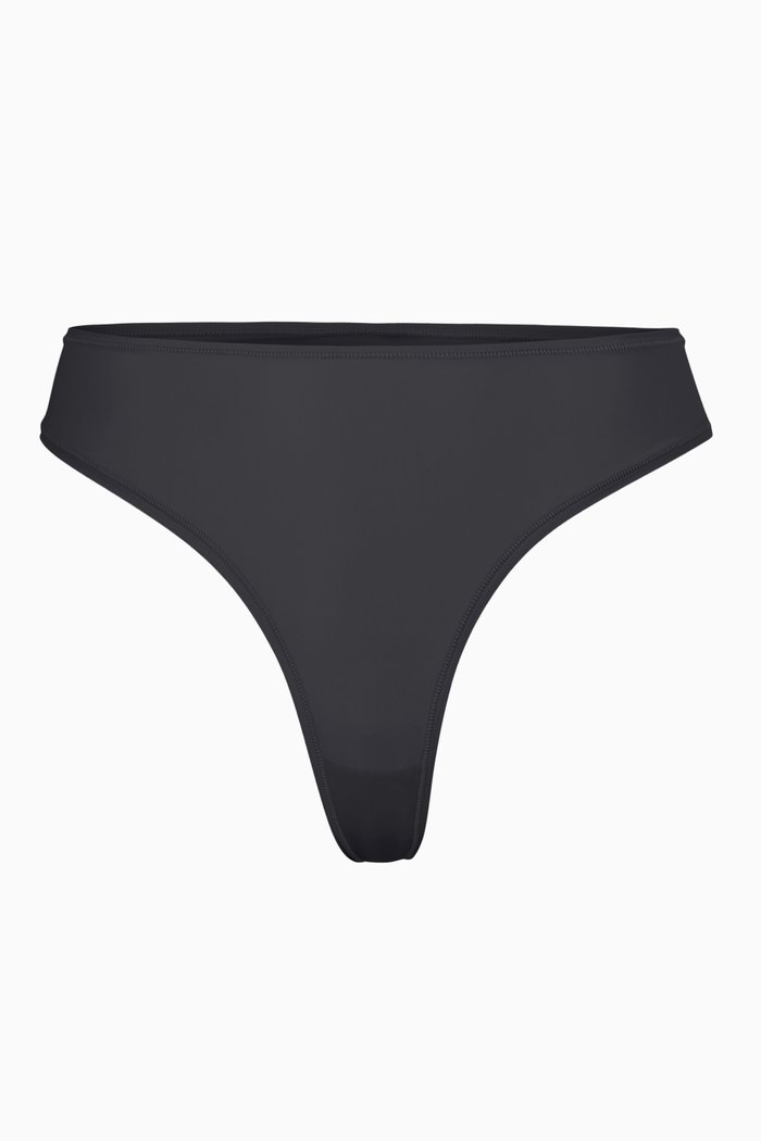 

Jelly Sheer Dipped Thong, Black