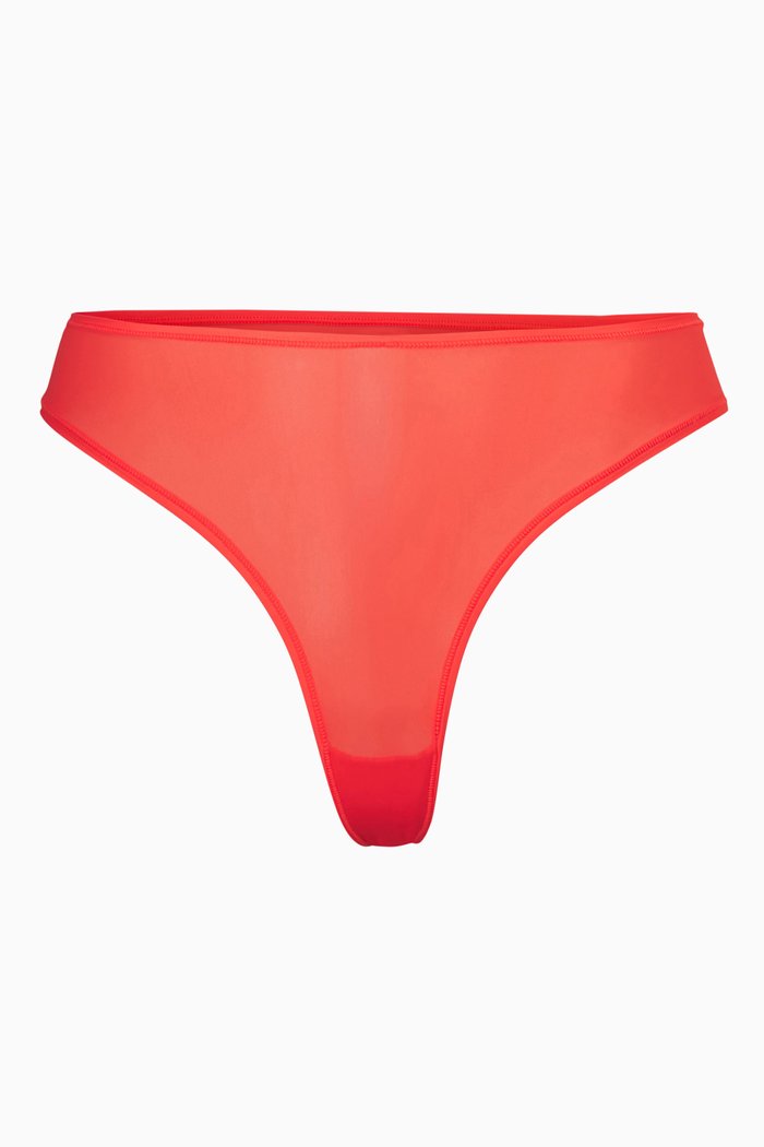 

Jelly Sheer Dipped Thong, Pink
