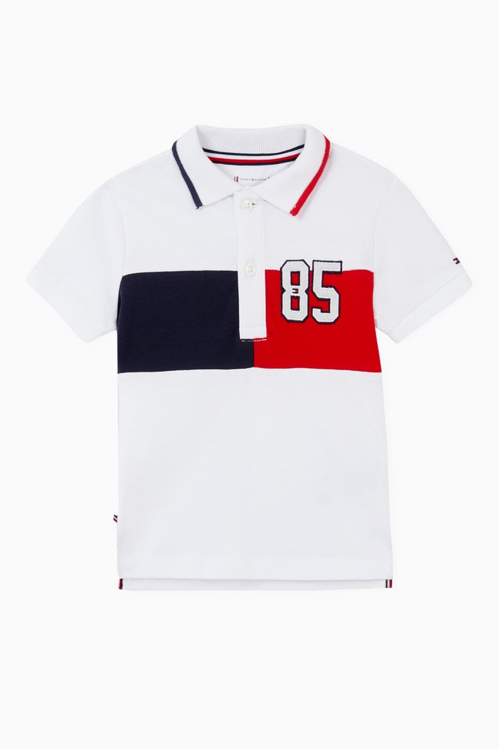 

Polo Shirt in Stretch Organic Cotton Pique, White
