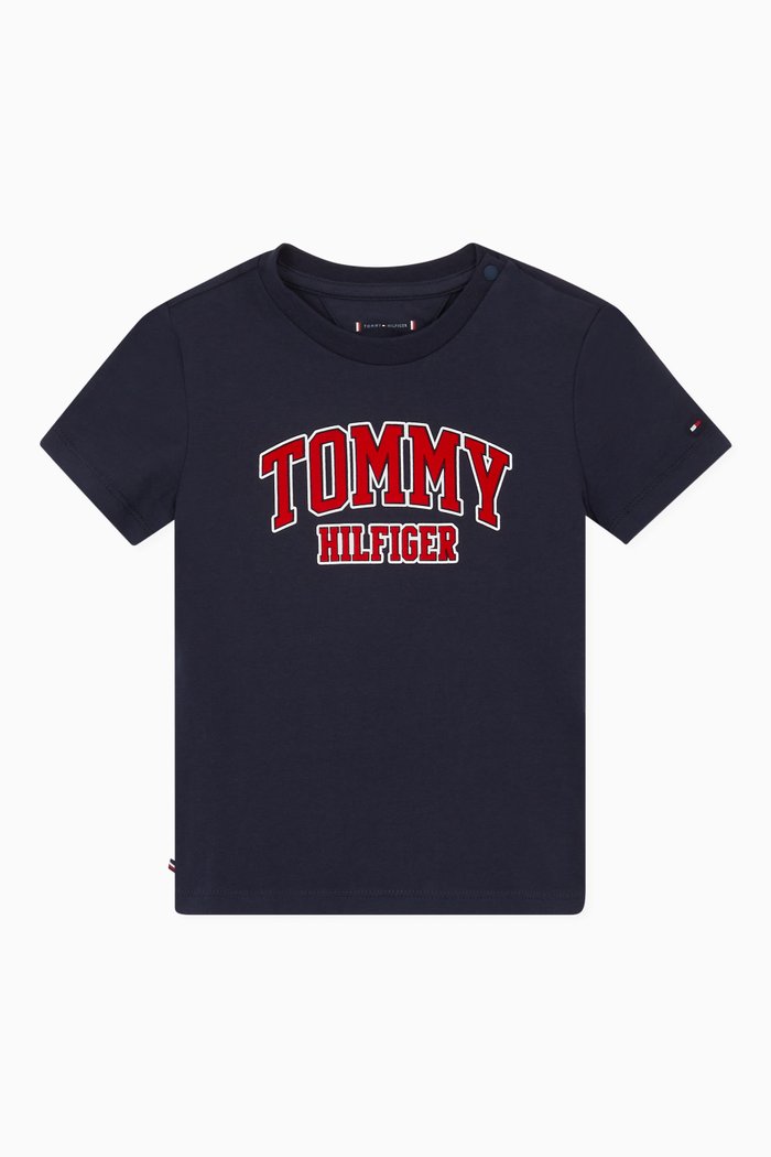 

Logo T-shirt in Stretch Organic Cotton Jersey, Blue