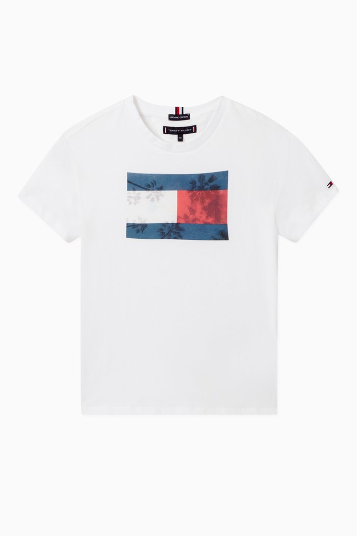 

Palm Photo Print T-shirt in Organic Cotton Jersey, White
