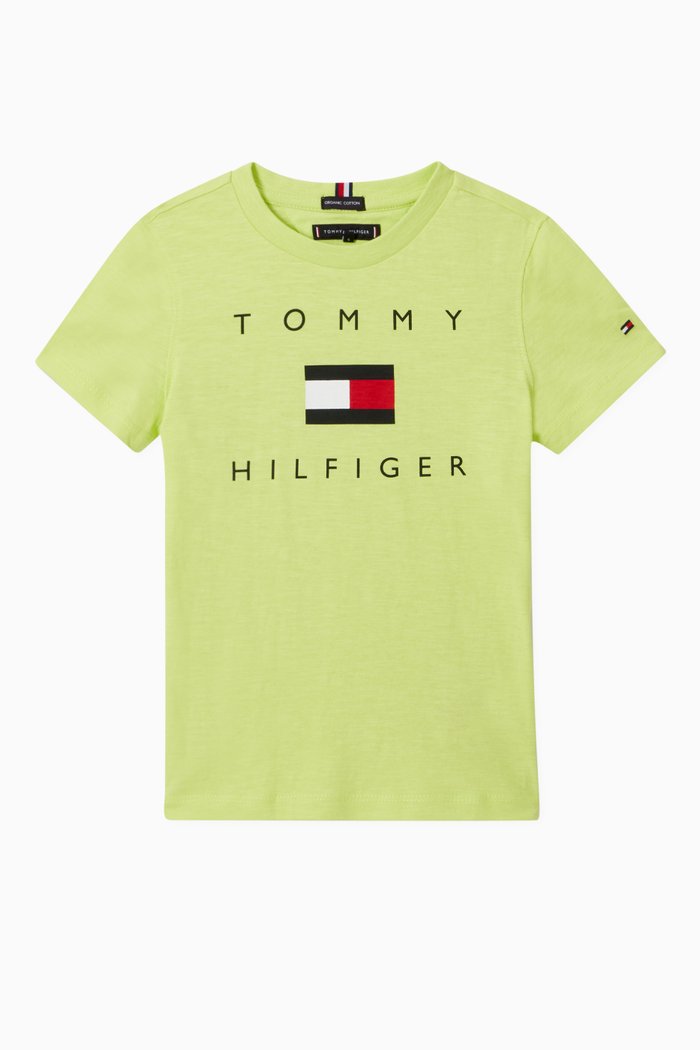 

Logo T-shirt in Organic Slub Cotton Jersey, Green