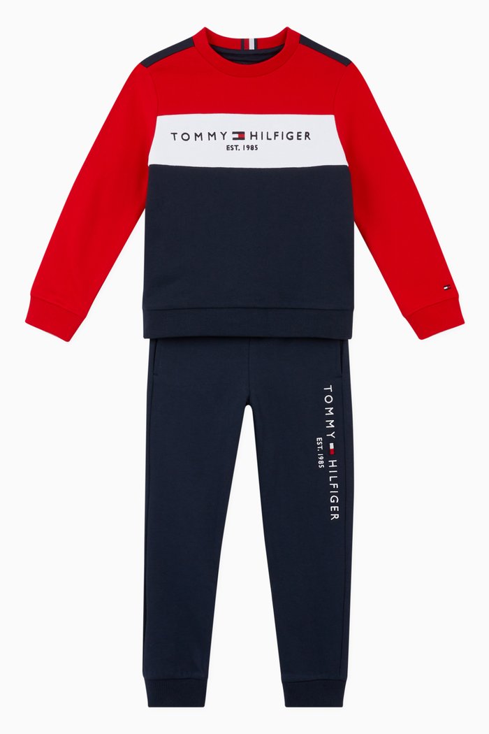 

Essential Colour-Blocked Sweatshirt in Organic Cotton Jersey, Multicolour