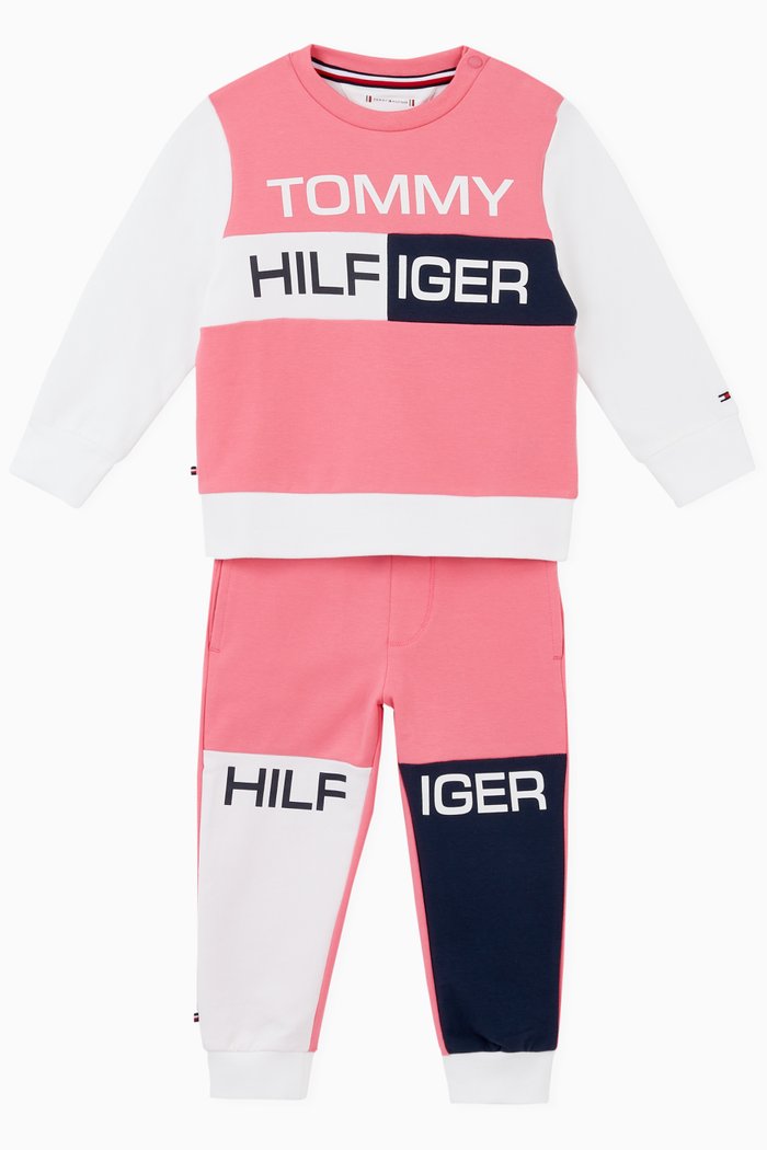 

Colour-Blocked Logo Tracksuit in Organic Cotton, Multicolour