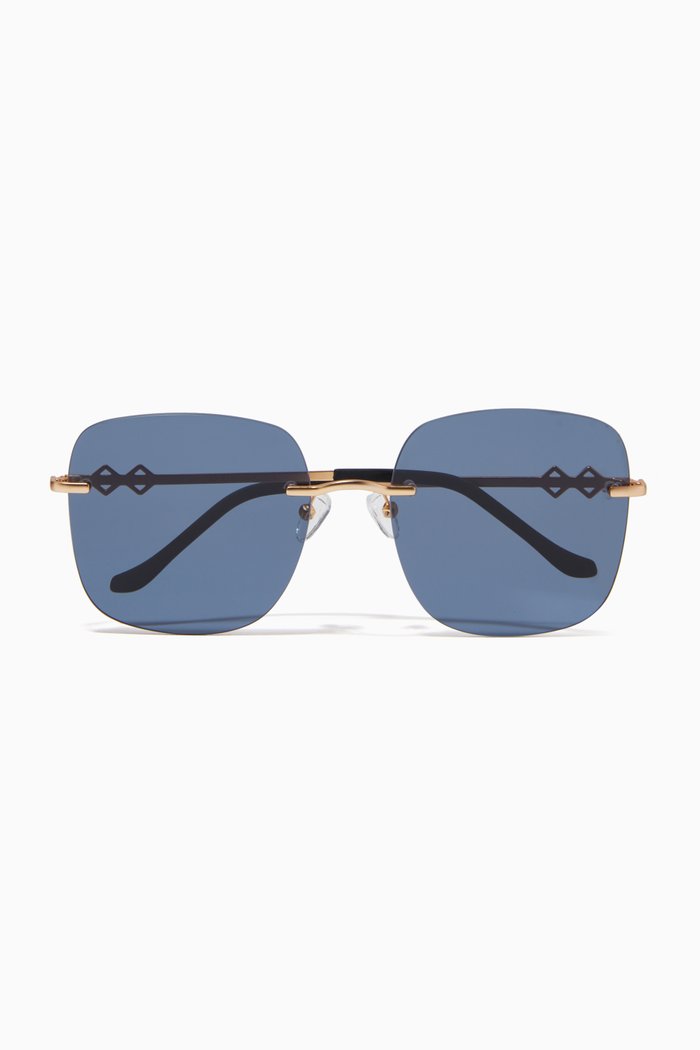

Madison Square Sunglasses in Metal, Blue