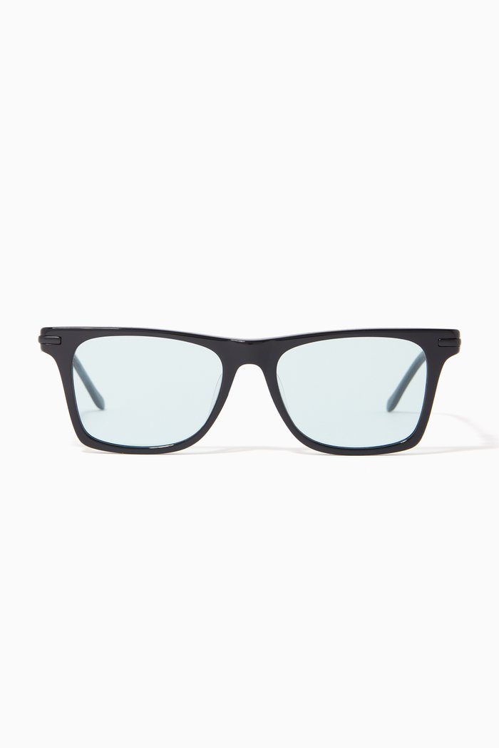 Harper 2.0 Rectangle Sunglasses in Metal and Acetate, Blue