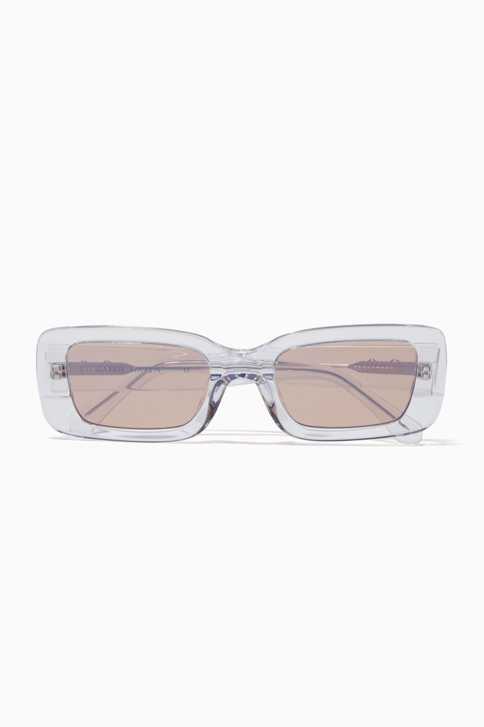 

Kenny Rectangle Sunglasses in Acetate, Brown