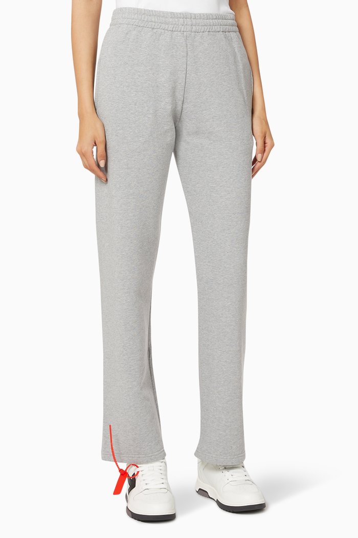 

Diagonal Cotton Sweatpants, Grey