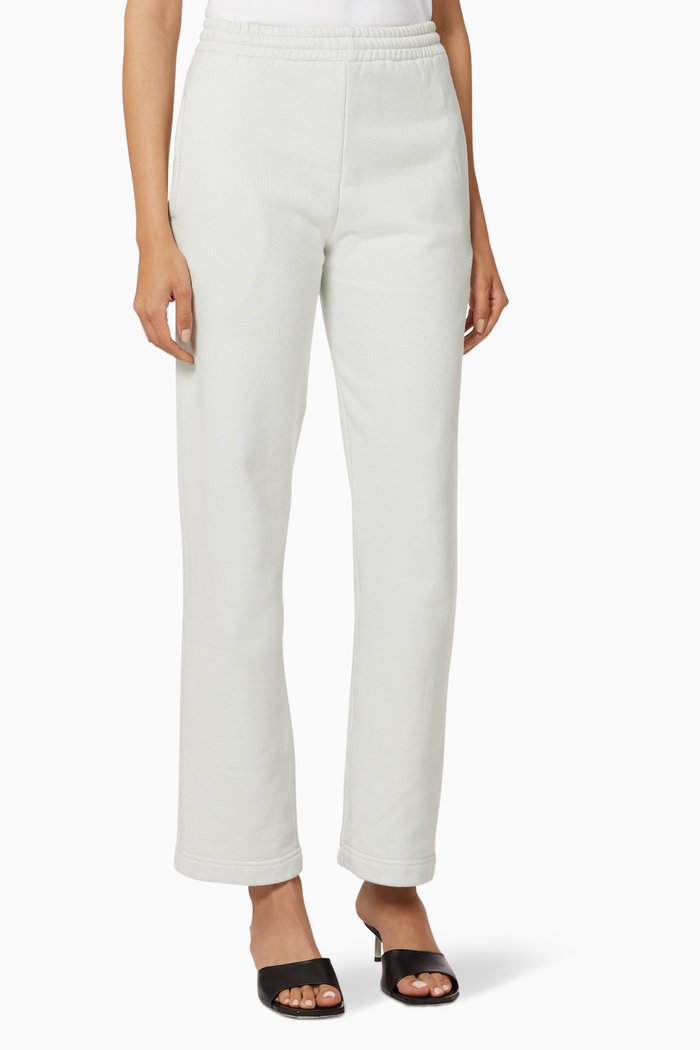

Diagonal Cotton Sweatpants, White