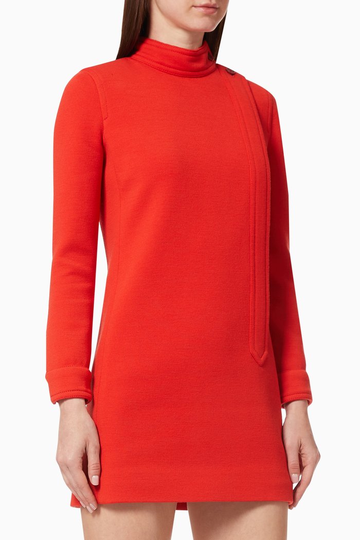 

Mini Dress in Wool Jersey, Red