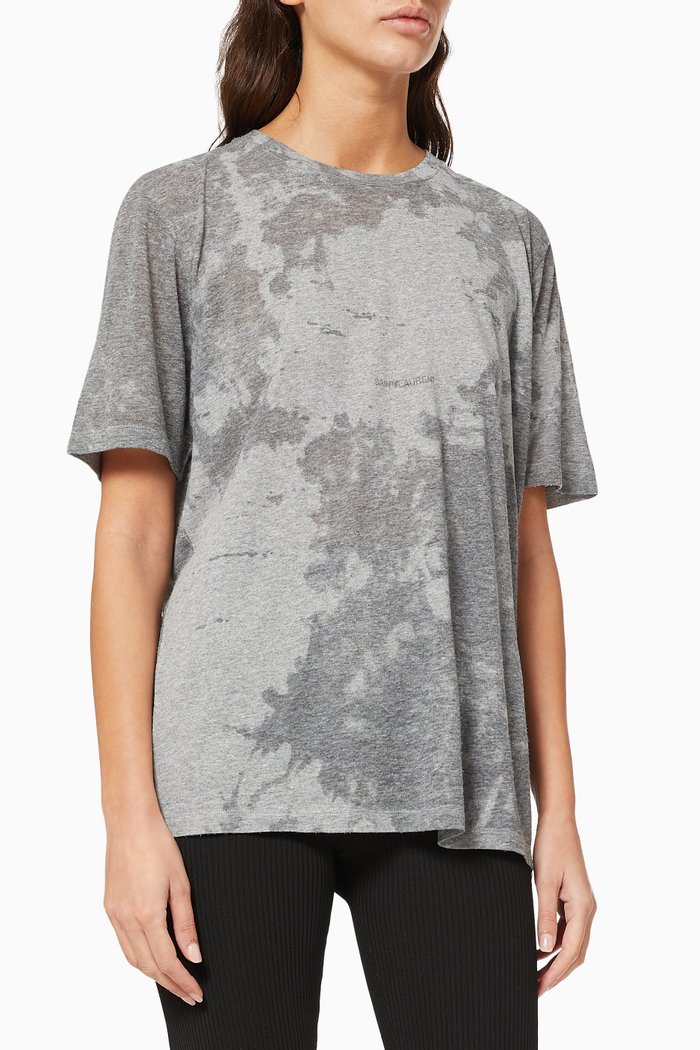 

Bleached T-shirt in Jersey, Grey