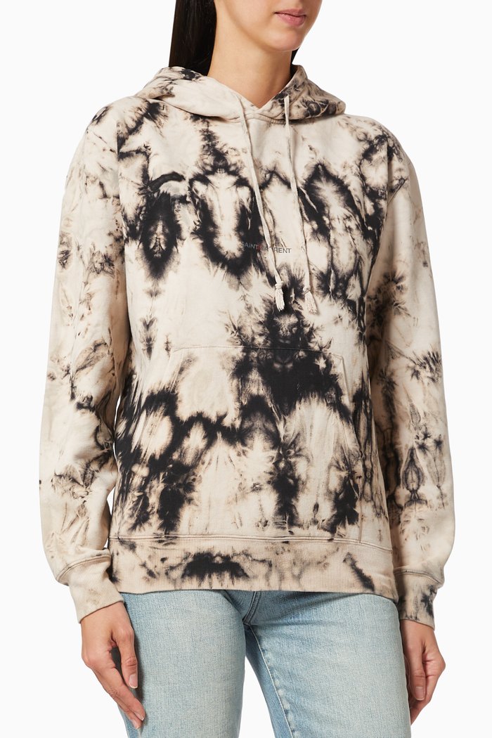 

Tie-dye Saint Laurent Hoodie in Cotton, Neutral